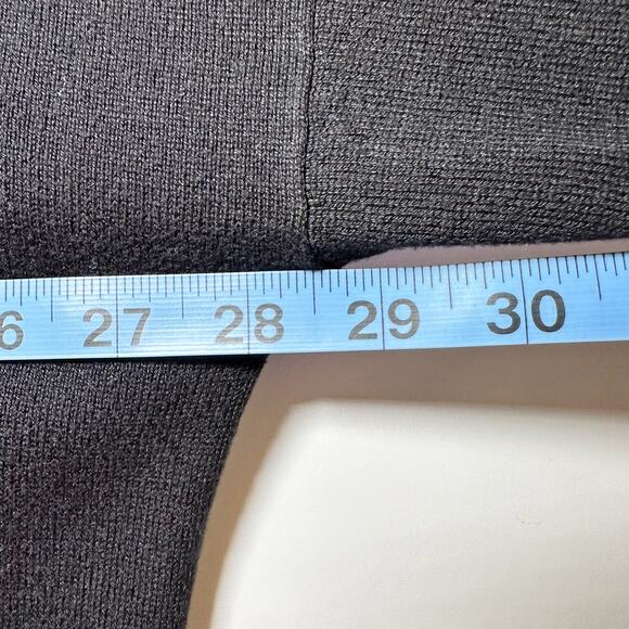 Planet Long Sleeve Knit Top Side Cinched Crew Neck Sweater Asymmetrical Black - Picture 6 of 8